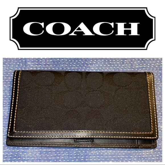 coach checkbook cover